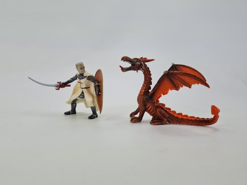 Bullyland dragon and templar - bullyland,