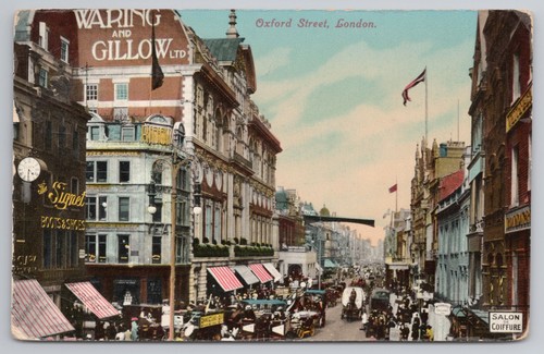 Postcard antique london oxford - antique,