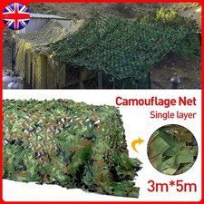 3x5m Camo Net Hunting/Shooting Camouflage Hide Army Camping Woodland Netting UK