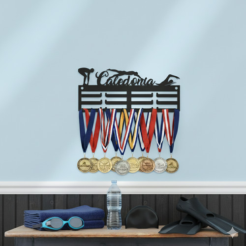 Personalised swimming medal - swimming,