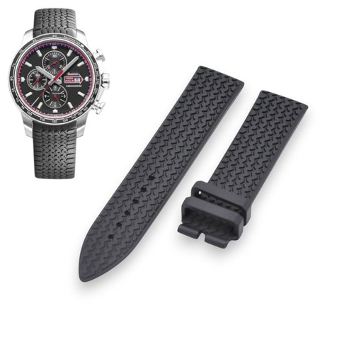 23mm black rubber strap for - 23mm,