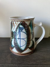 Vintage Abstract Tankard by Edgar Campden of Aldermaston Studio Pottery  1970's