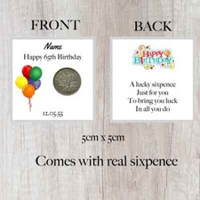 Personalised Lucky Sixpence