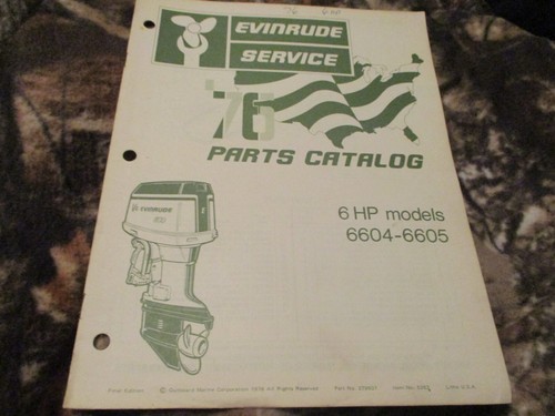 1976 evinrude 6604 6605 - 6, hp