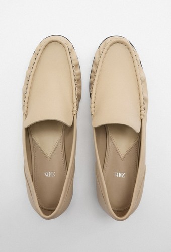 Zara leather loafers size - size, 37/