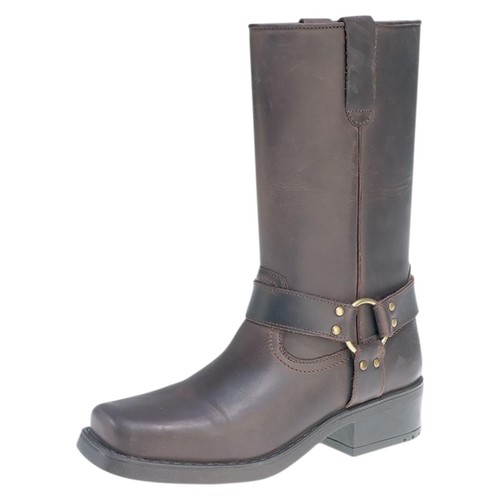 Mens leather pull western - pull, on