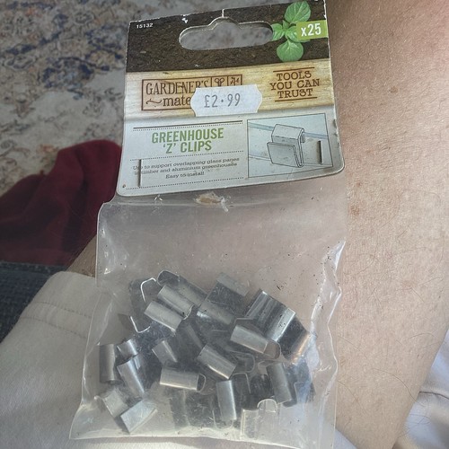 Greenhouse glazing clips 25 - z, clips,