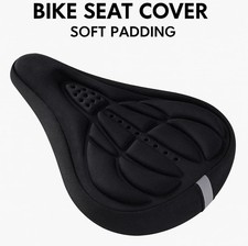 Soft Gel Bike Seat Cover Padded Cushion Saddle for Comfort Universal Fit