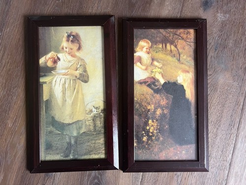Vintage framed pair - pair, of
