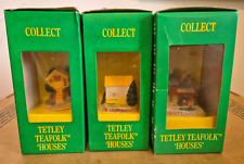 Tetley Tea Folk Ceramic Houses Bundle X 6 Collectable Vintage Boxed 1995