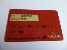 OMEGA PICTOGRAM CARD 2538.20.00 - Cal.1128 - 41mm GMT SEAMASTER 300m