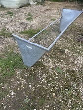 IAE Galvanized Metal Sheep Alpaca Hay Rack Basket Hanging Feeder