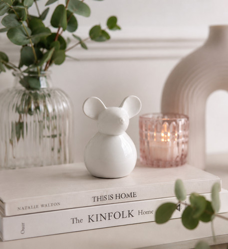 Medium ceramic standing - standing, mouse