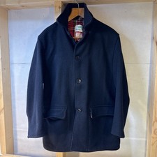 Vintage Greenham Black donkey jacket Punk Mod Tartan Lined Size 38