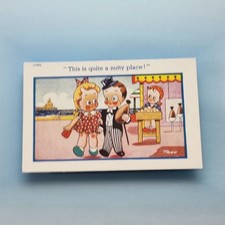 Children Comic Postcard C1965 Coconut Shy Monocle Nutty Place Pier TROW