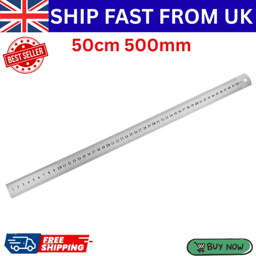 Long 50cm ruler stainless - 50cm,