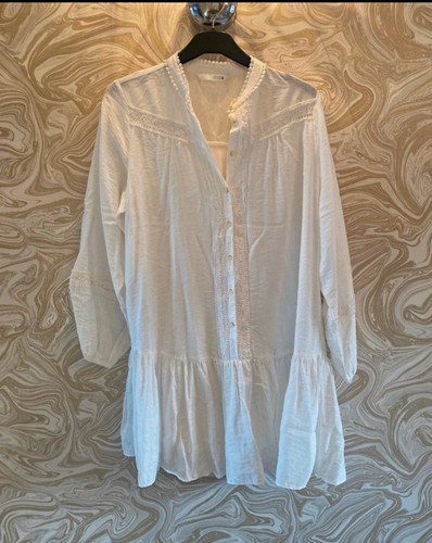 Zara white tunic dress long - tunic,
