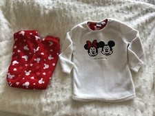 Disney Minnie & Mickey Fluffy Pyjamas Age 6-7Years