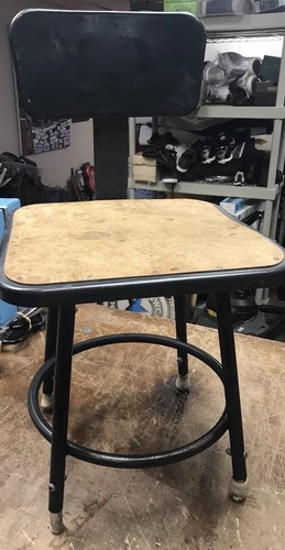Vintage industrial stool steel - stool,