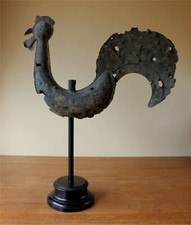 18th Century Copper Cockerel Rooster Weathervane. Antique Rustic Coq Du Clocher