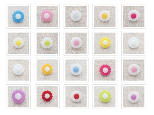Daisy buttons shanks - 10,