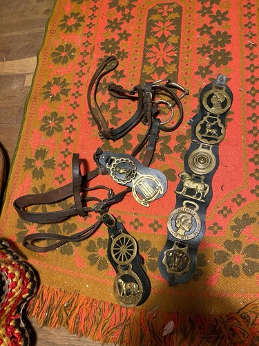 Old shire horse bridle - old,