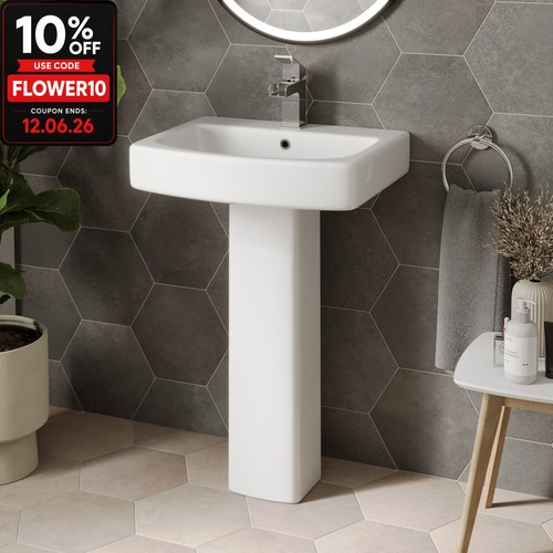 Modern bathroom square basin - bathroom,