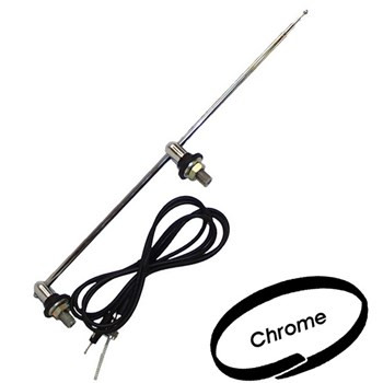 Antenna aerial chrome dual - antenna,