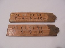 VINTAGE RABONE  No. 1167 BOXWOOD 2 FT / 24" FOLDING RULE x TWO