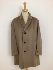 Vintage 60s Harrods & Chester Barrie coat Alpaca fur Crombie trench overcoat #V1