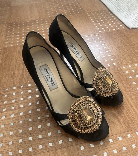 Jimmy choo black suede open - choo,