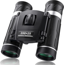 200x25 Compact Binoculars Mini Pocket High Powered Small Portable Travel Camping