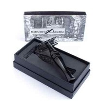 EXJ Heavy Duty Double Edge Safety Razor - Black Handle Classic Wet Shaving Razor