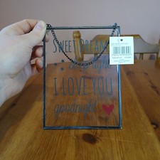 Glass Hanging Plaque Sign