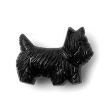 17mm Black Scottie Dog Shank