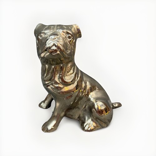 Metal bulldog figurine - bulldog, statue