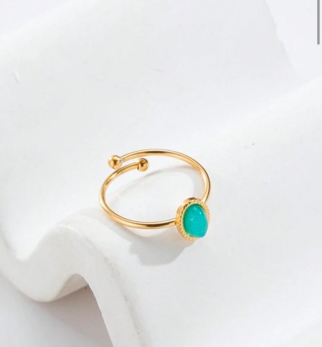 Oval opal gold elegant - , natural