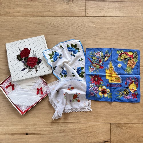 Vintage ladies handkerchief - vintage,