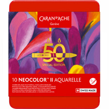 Caran d'Ache Neocolor II 50th Special Edition Pop Tin 10 Water Soluble Pastels