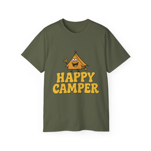 Happy camper shirt funny - happy, t-shirt