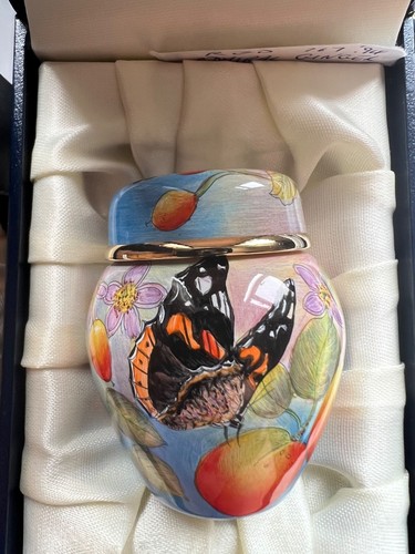 Moorcroft enamel red admiral - enamel,