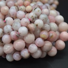 Pink Peruvian Opal Round Beads