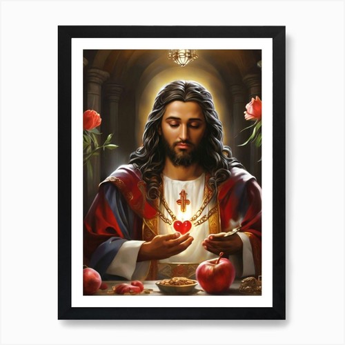 Jesus holding heart - jesus,