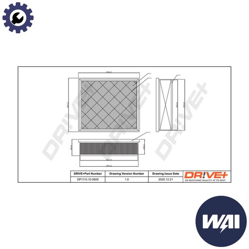 Air filter dp1110 0609 - air, for