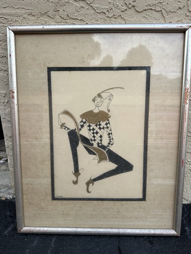 Art deco jester - deco, harlequin