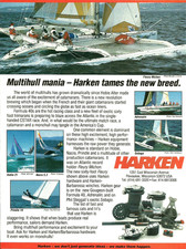 1988 Harken Hardware Pewaukee WI Yacht Fleury Michon Boat Race vintage Print AD