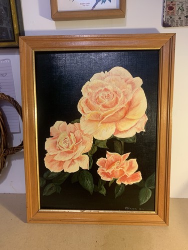 Vintage signed floral still - signed,
