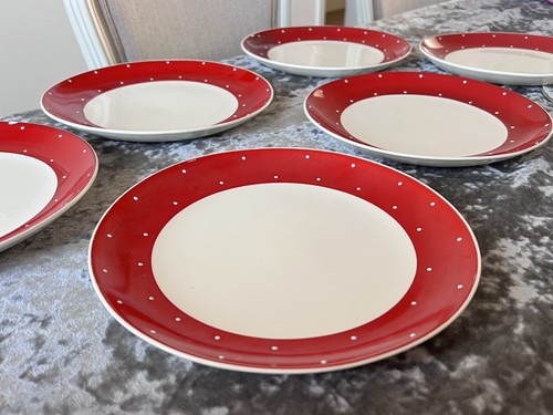 Vintage wade pottery red polka - vintage,