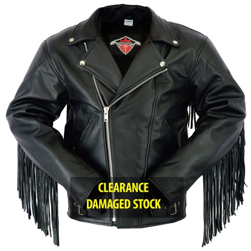 Tasseled leather motorbike - leather,