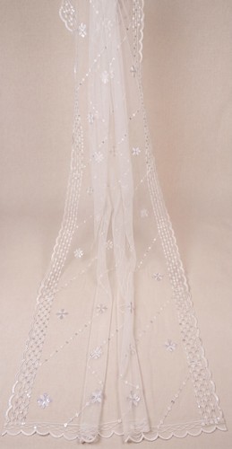 Women white chunni stole - white,